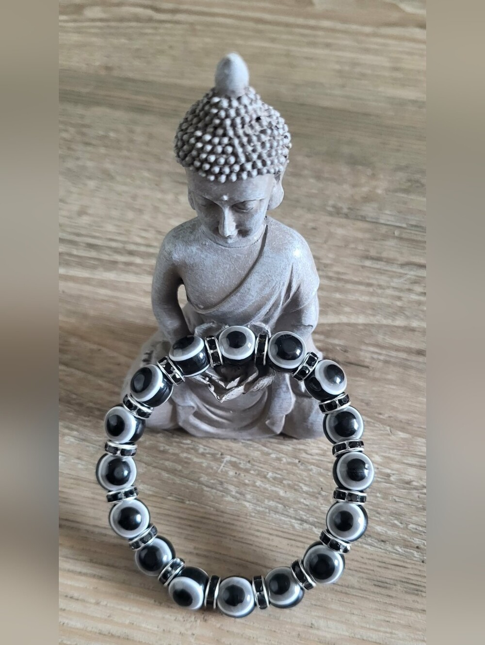 🧿 Stunning Black Evil Eye Beaded Bracelet – Protection & Style! 🧿**
